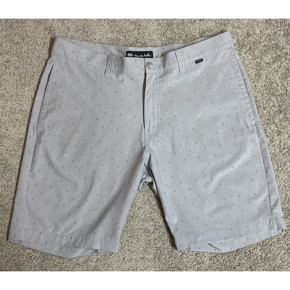 Travis Mathew Other - Travis Mathew Golf Shorts size 36 grey barnacle 1MW201 Geometric‎ Performance